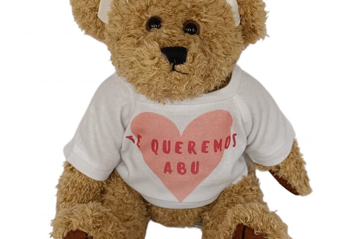 oso personalizado peluche foto nombre bebé pareja