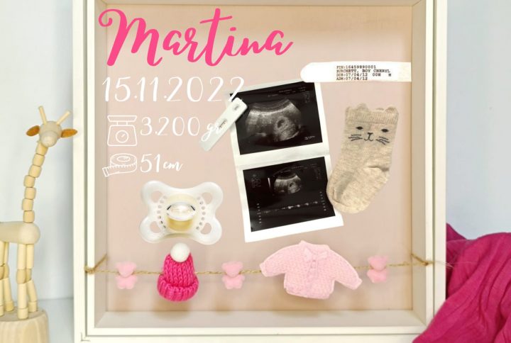 cuadro bebé recuerdos personalizado