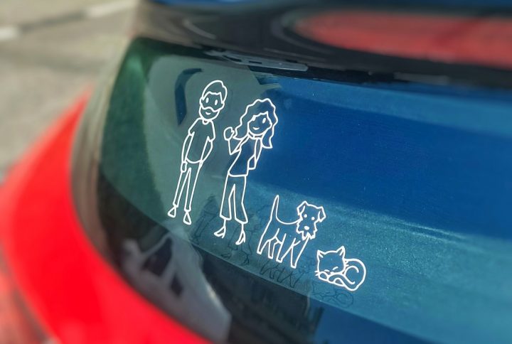 pegatinas coche familia personalizadas