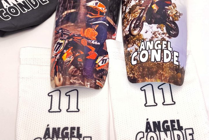 espinilleras, personalizadas, porta espinilleras, foto, nombre