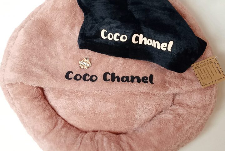 cama, gato, mascota, rosa, personalizada, gris, nombre