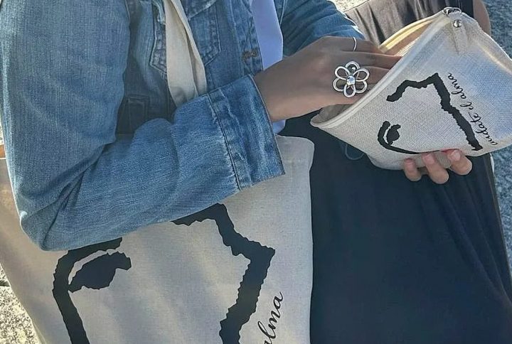 totebag, beige, bolsa, tela, nombre, personalizada, a juego, neceser, beige, lino