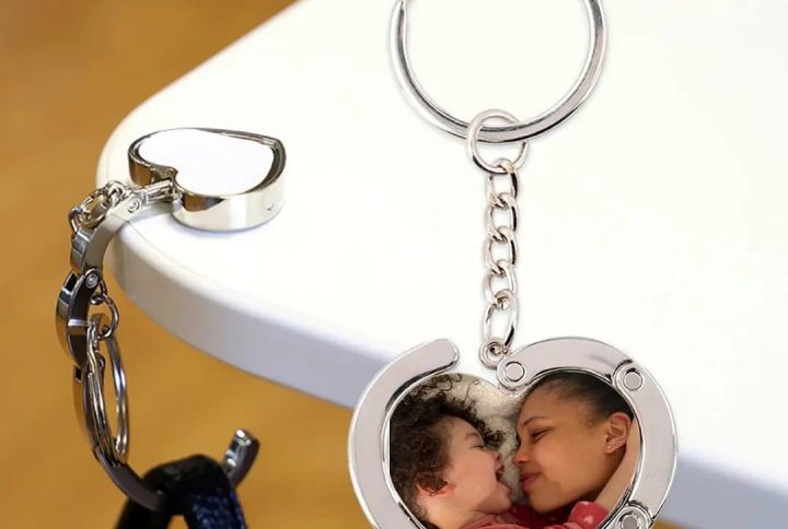 cuelga bolsos, cuelga todo, llavero, foto, personalizado, publicidad, merchandising, mamá, regalo, logo