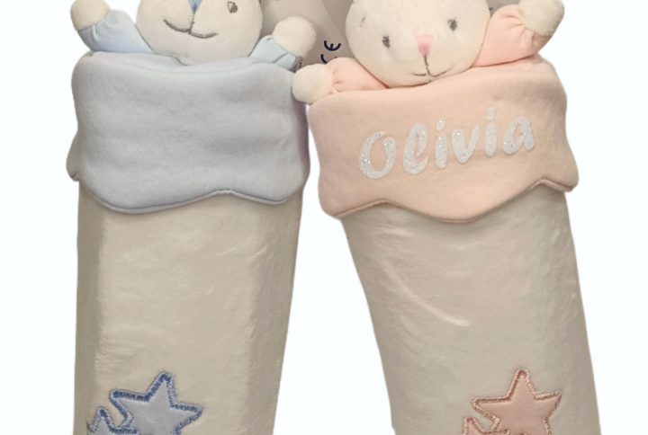 porta biberón, bebé, personalizado, rosa, azul, nombre, recién nacido