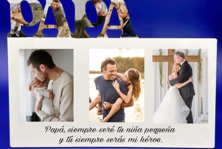 cuadro, fotos, personalizado, dia del padre, papa, papá