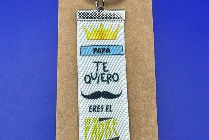 llavero, personalizado, regalo, papa, padre, día del Padre, papi, mejor padre, foto, tela, nombre