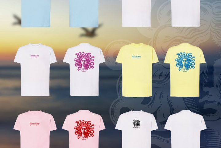 Camiseta, colorida, primavera, verano, ghosted gods, medusa, ss/25