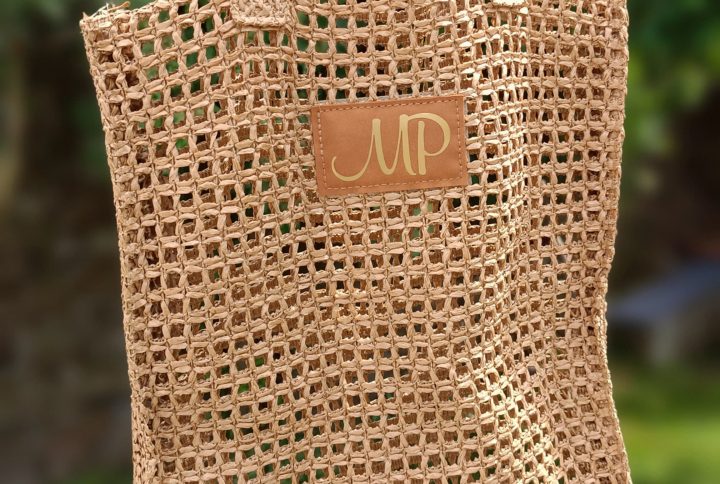 totebag, beige, rafia, verano, primavera, playa, paja, personalizada, bolsa, bolso, iniciales, nombre