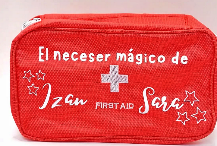 Neceser primeros auxilios SOS personalizado nombre
